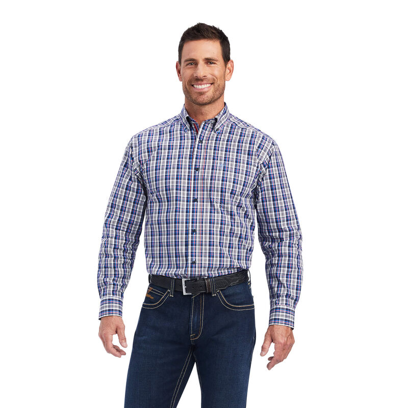 Ariat Hemden Herren - Pro Series Nolen Classic Fit Navy/Weiß ( ZHTND-7420 )